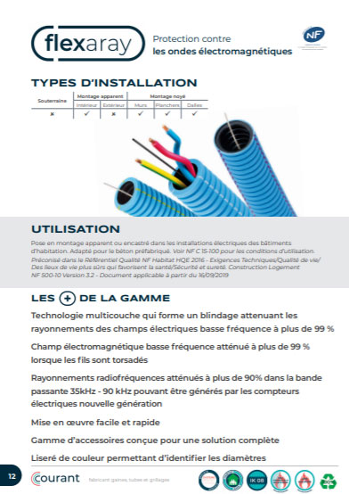 Gaines électriques anti-rayonnement électromagnétique - Flexaray