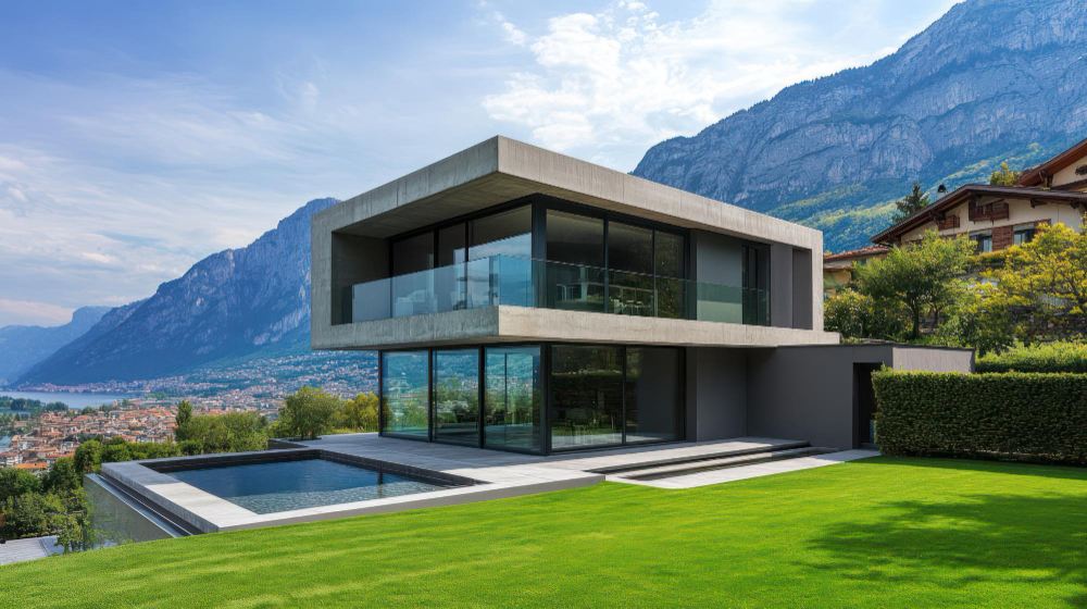 Villa de luxe moderne avec vue sur la montagne